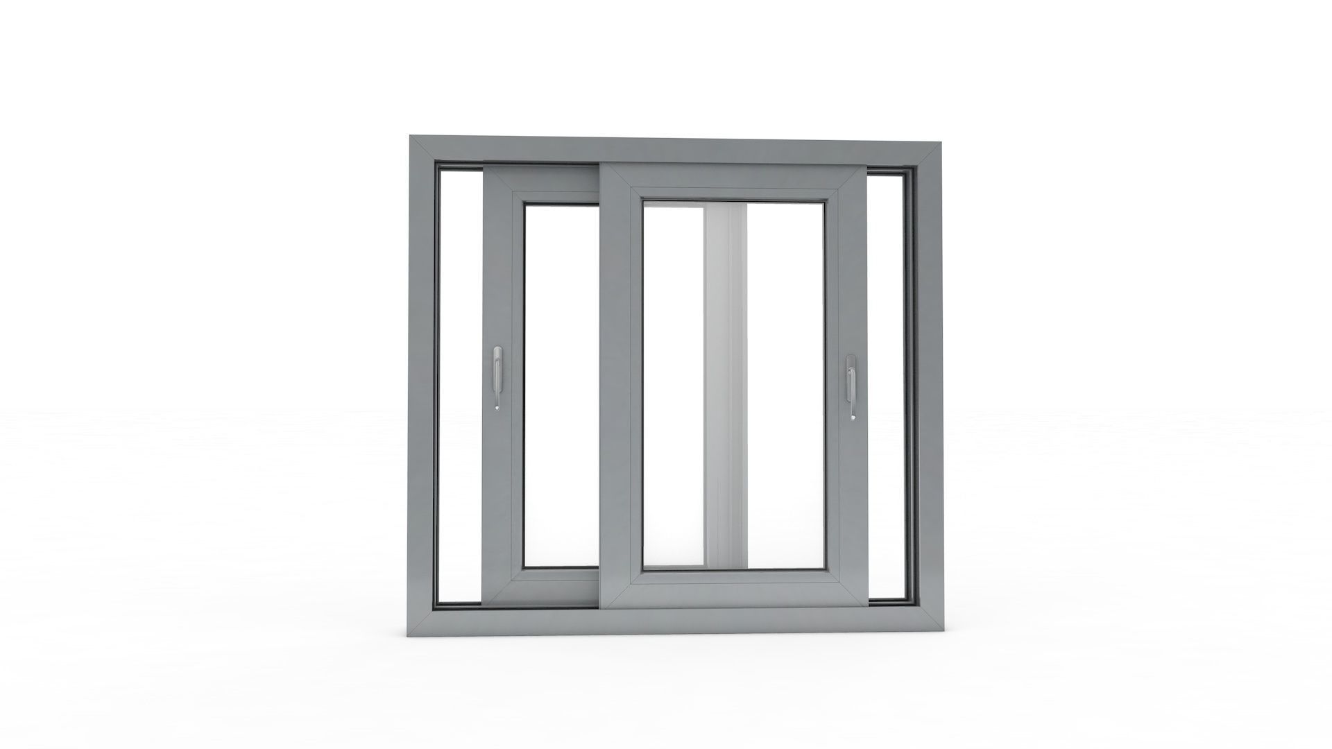 Sliding Window and Door Rigged and Adjustable 3D model_6