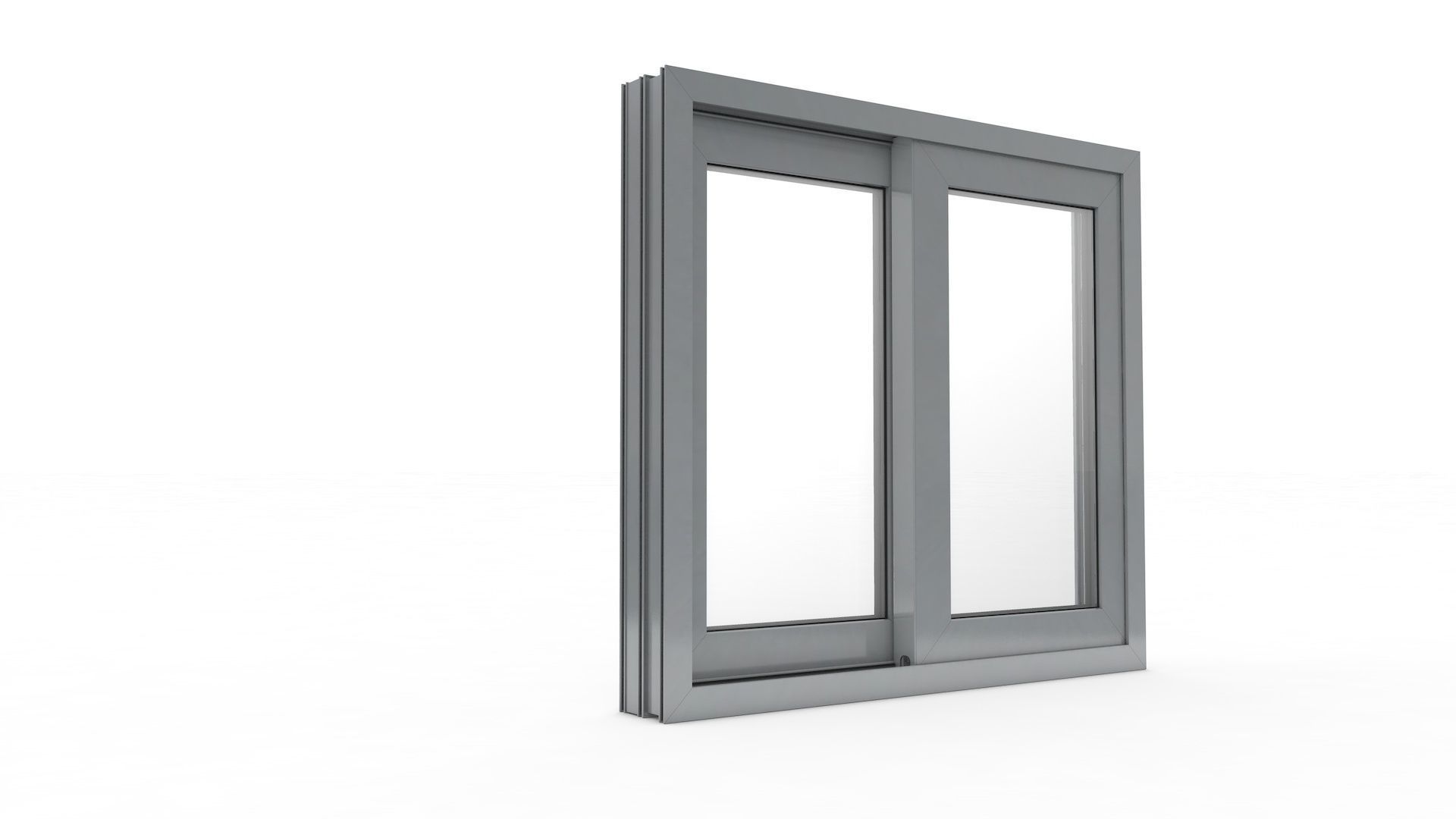 Sliding Window and Door Rigged and Adjustable 3D model_3