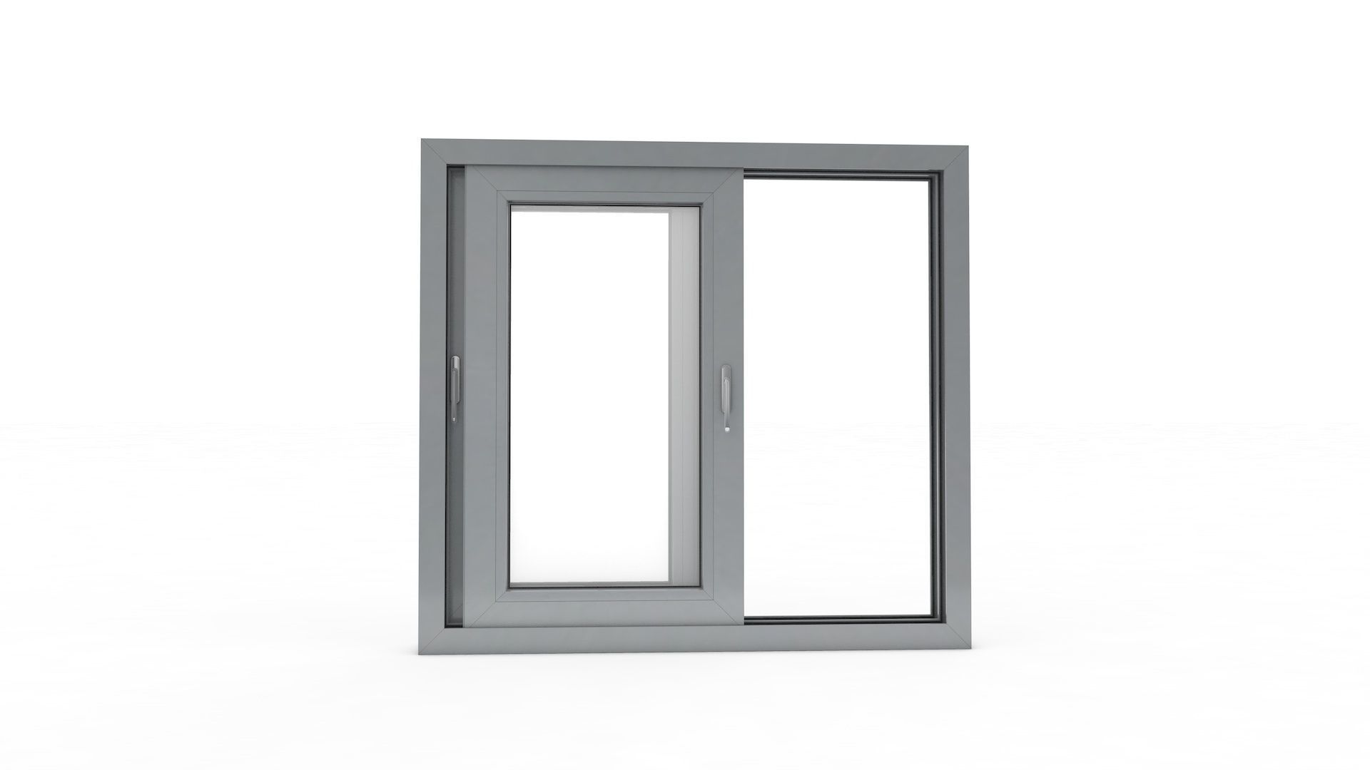 Sliding Window and Door Rigged and Adjustable 3D model_7