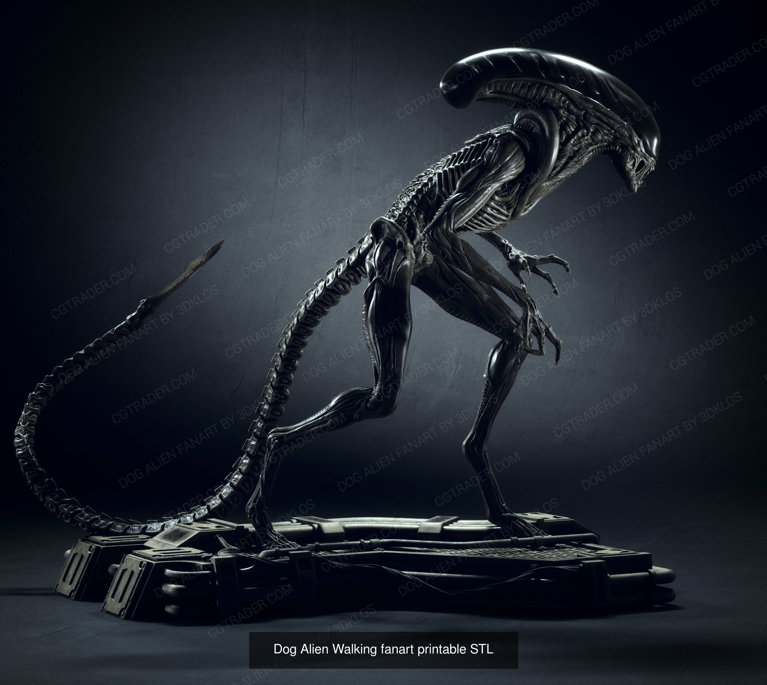 Dog alien Sculptures and Bust - fanart Collection  _8