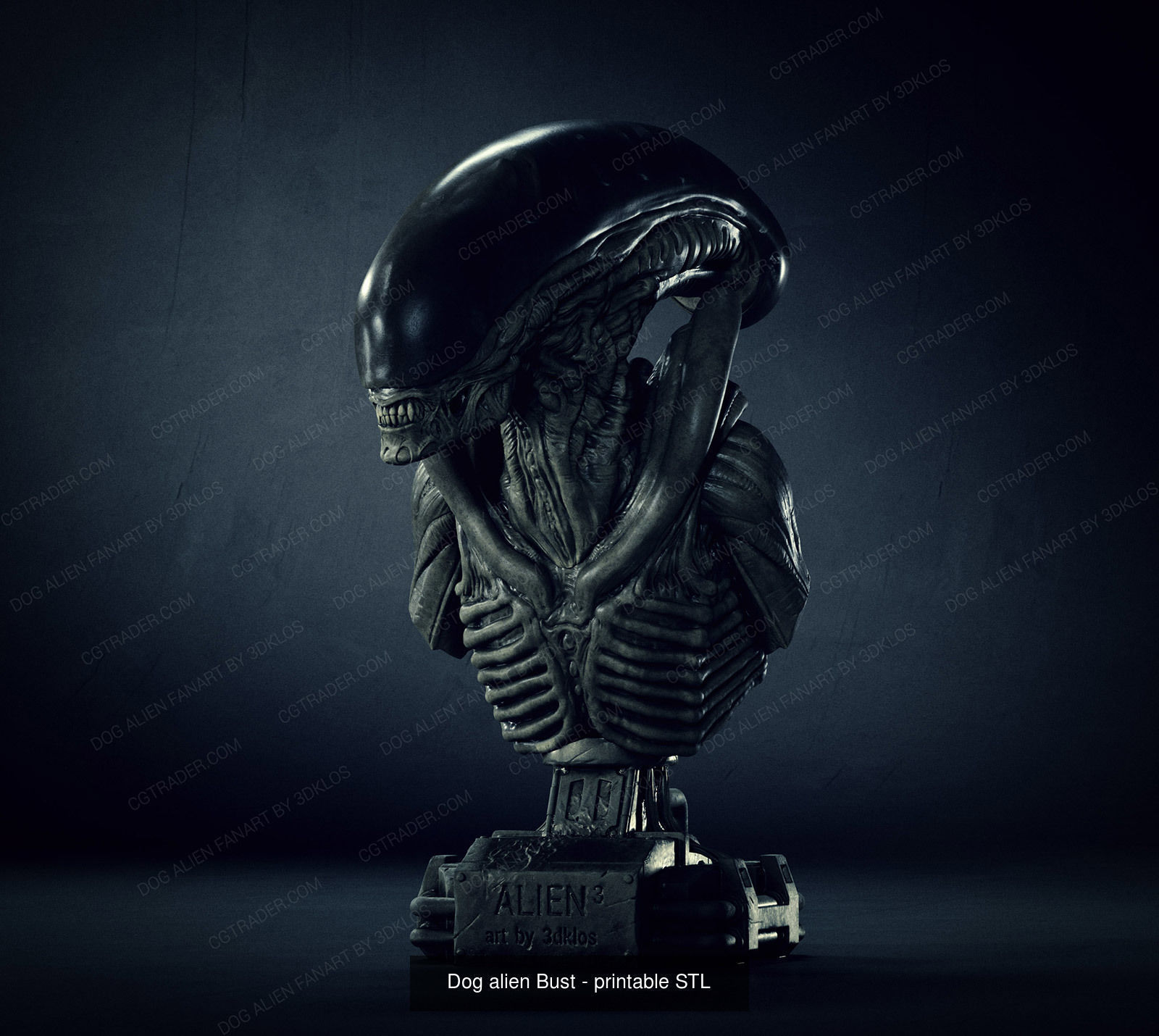 Dog alien Sculptures and Bust - fanart Collection  _2