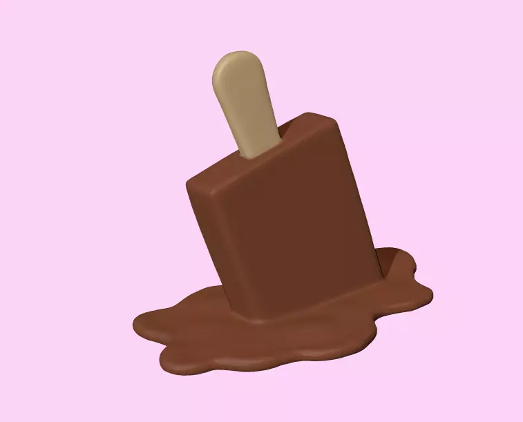 A cute melted popsicle to decorate and play 3D print model