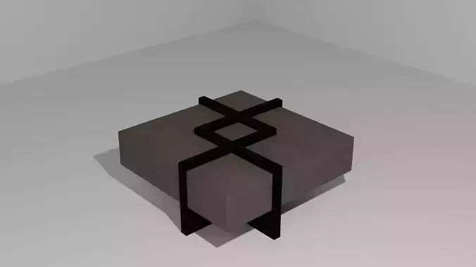 Table wooden box with lines