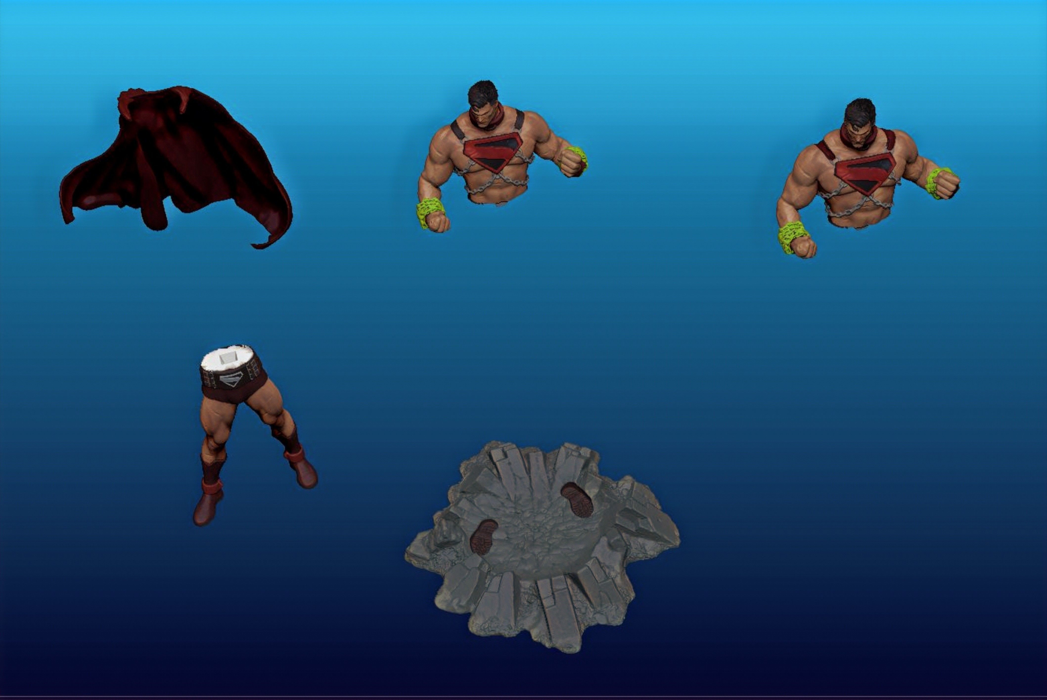 Gladiator Superman from Worlds of War 3D model_7