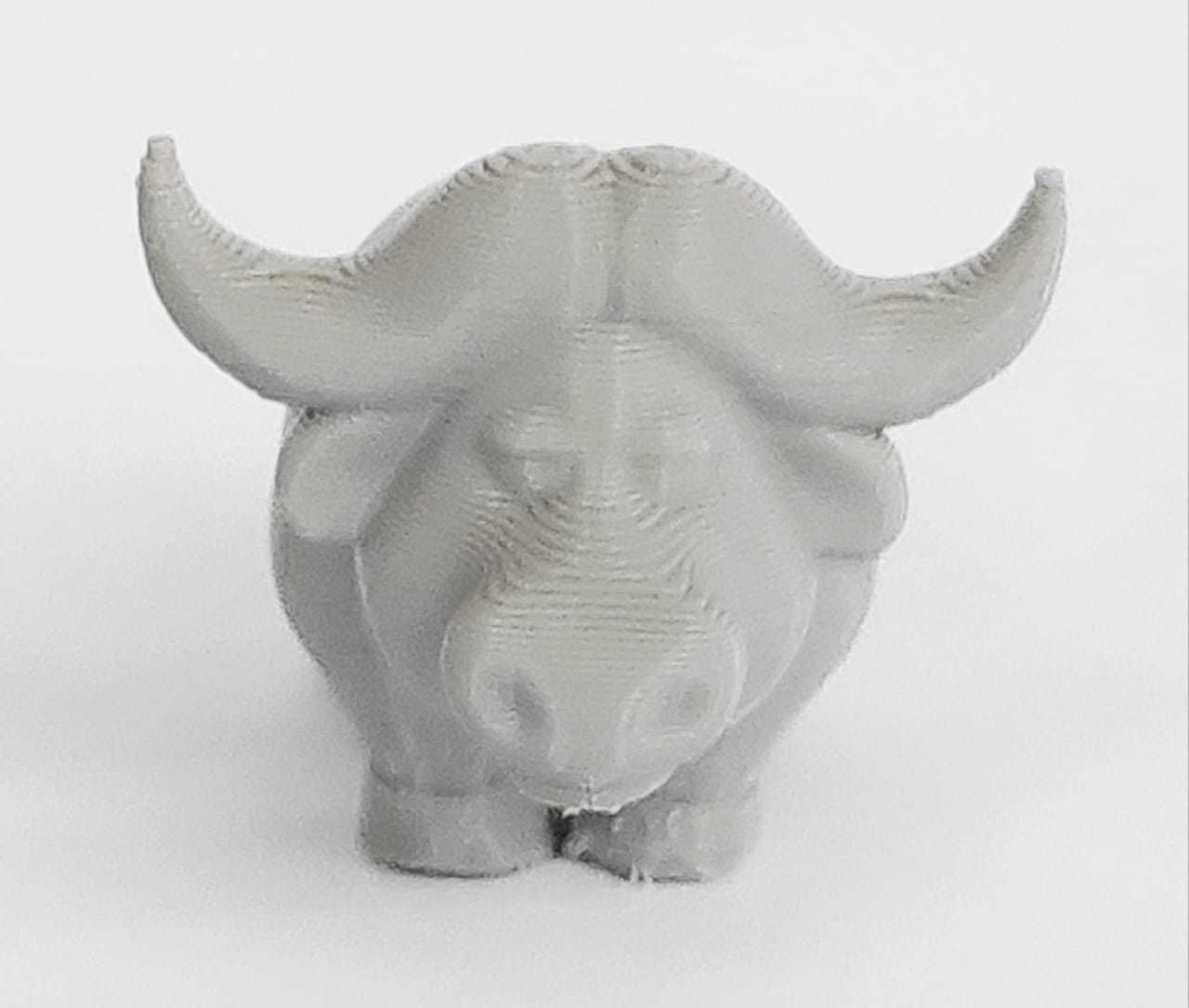 A cute Bufallo to decorate and play 3D print model_2