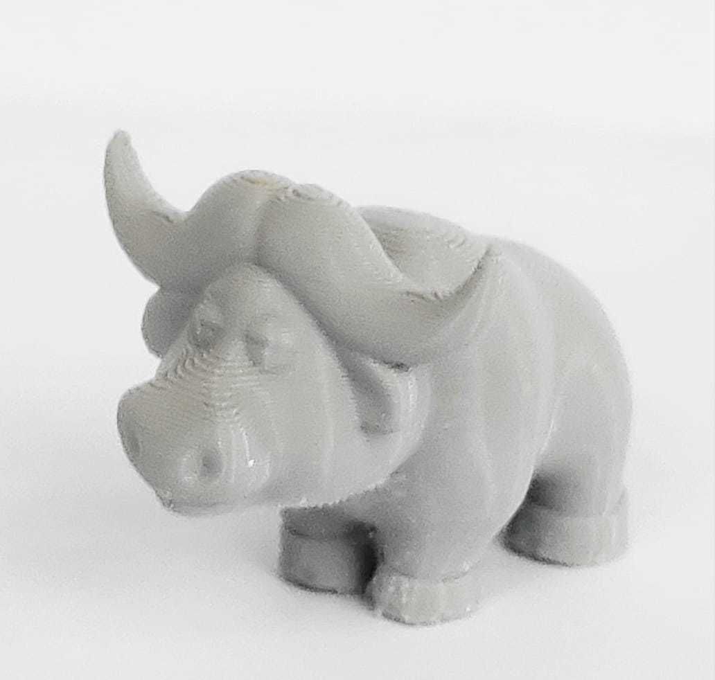 A cute Bufallo to decorate and play 3D print model_3