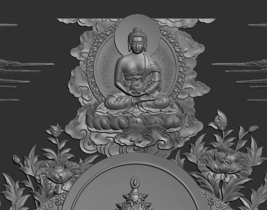 Tibetan Buddhas 3D print model_6