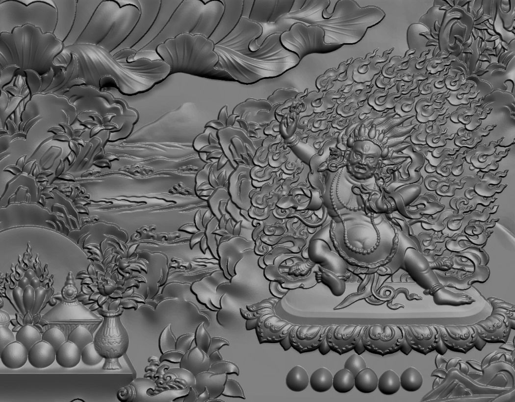Tibetan Buddhas 3D print model_4