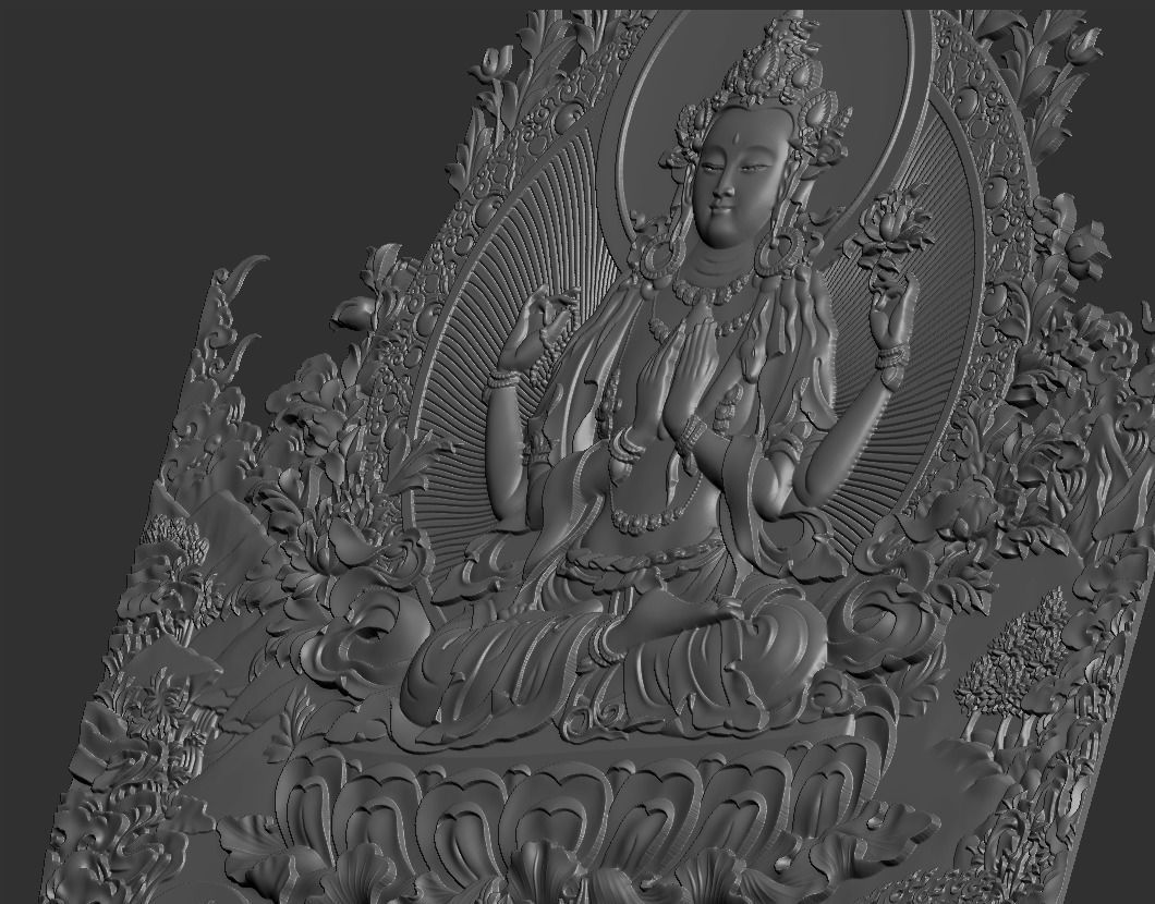 Tibetan Buddhas 3D print model_7