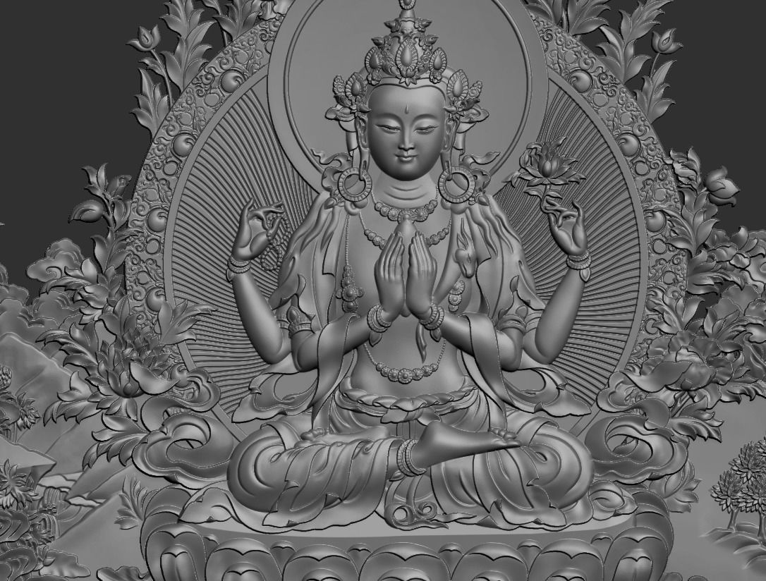 Tibetan Buddhas 3D print model_5