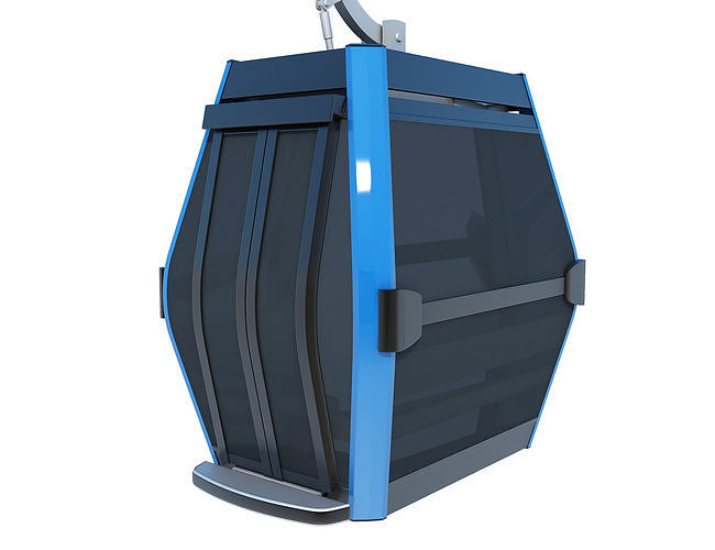 Cableway luggage trolley 3D model