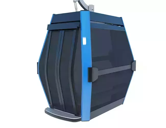 Cableway luggage trolley 3D model