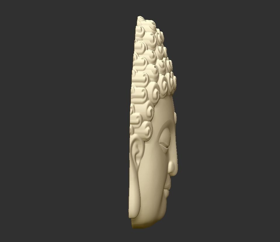 Buddha Head 3D print model_2