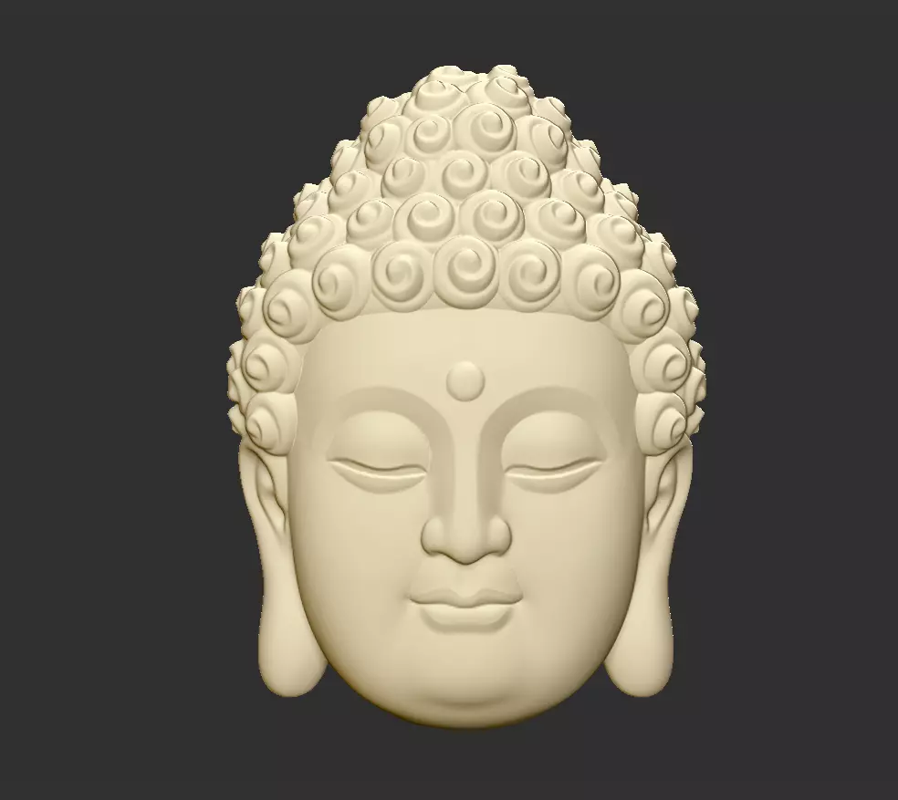 Buddha Head 3D print model_0