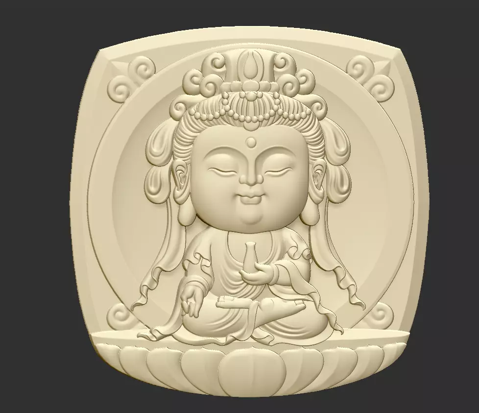Baby Kwanyin Bodhisattva 3D print model_0