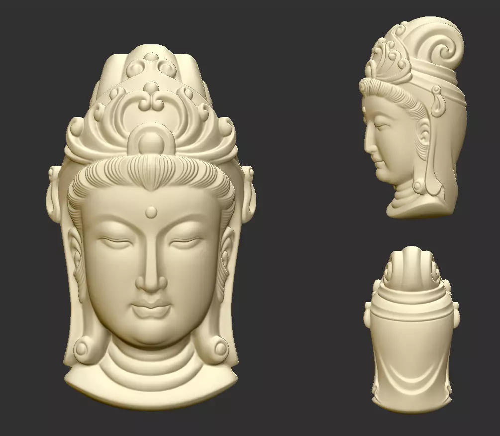 Kwanyin Head 3D print model