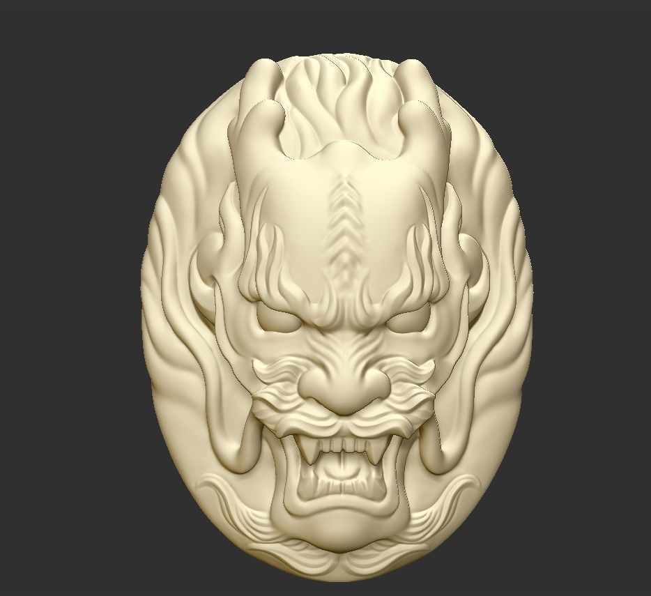dragon head 3D print model_1