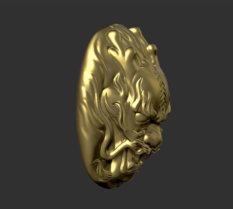 dragon head 3D print model_4