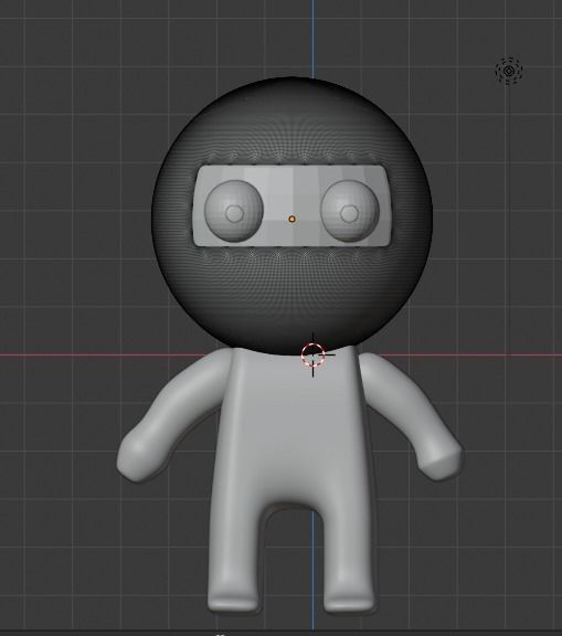 Mini Man Free low-poly 3D model_3