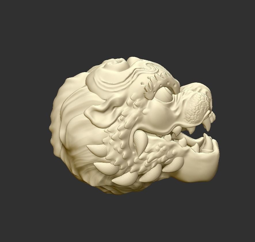 tiger head 3D print model_2