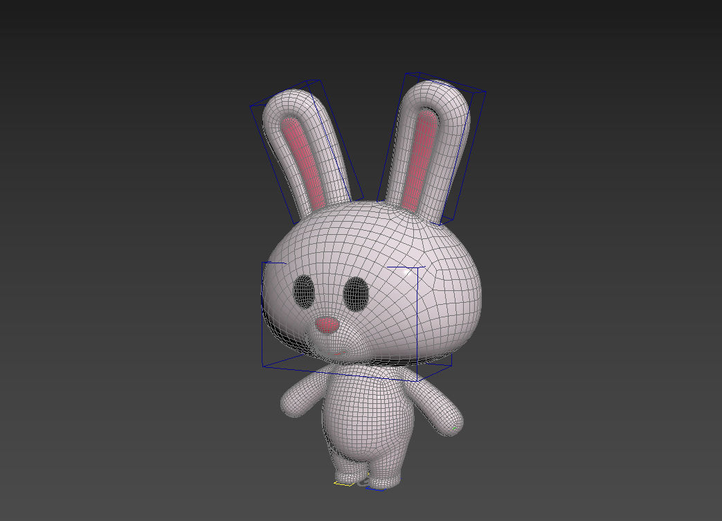Character055 Rigged Rabbit 3D model rigged | CGTrader