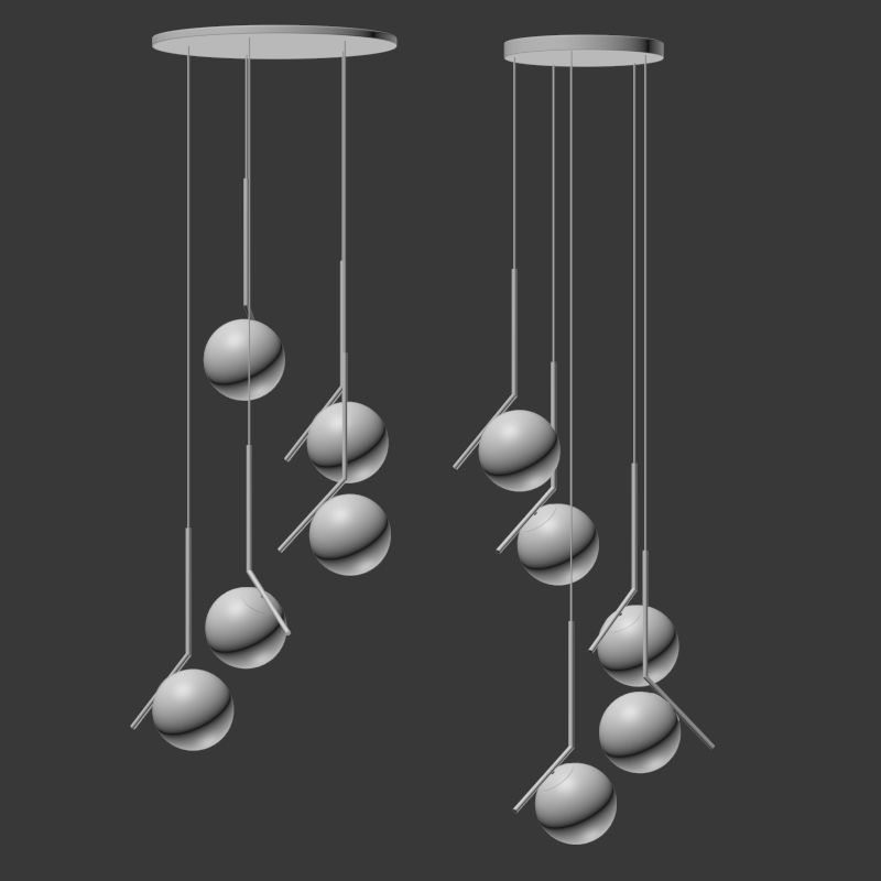 Flos Ic Light Set 3D model_1