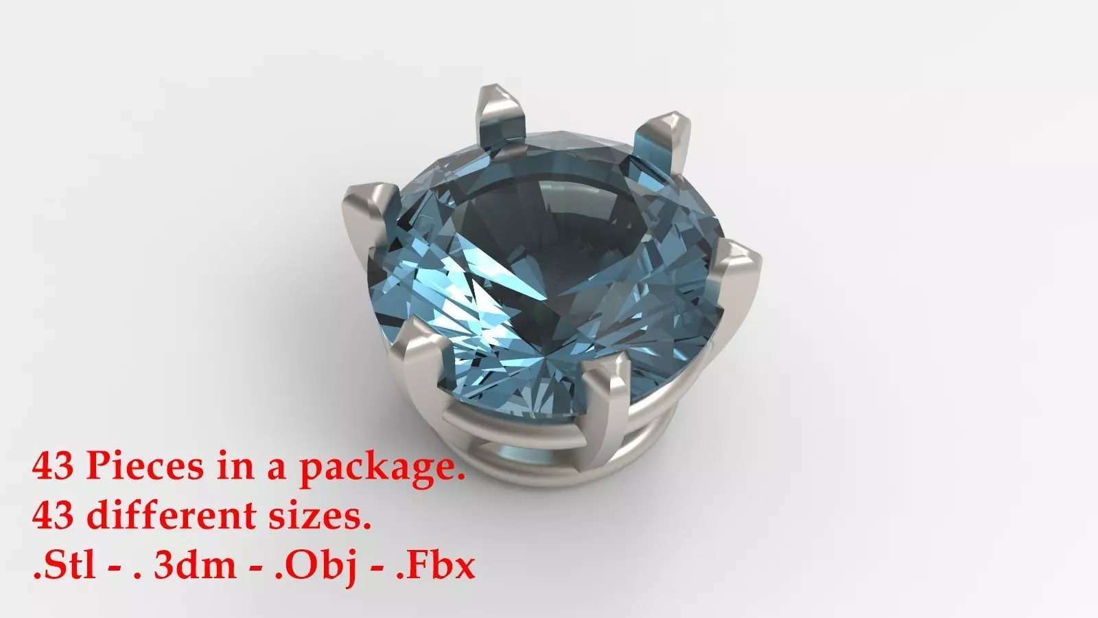 Jewelry Prong Head Set Package 247 3D print model_0