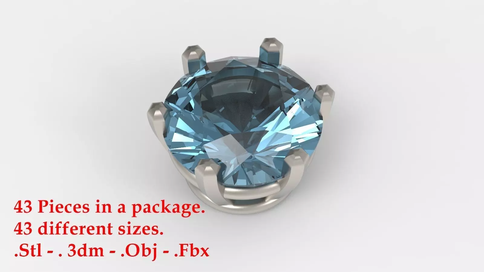 Jewelry Prong Head Set Package 250 3D print model_0