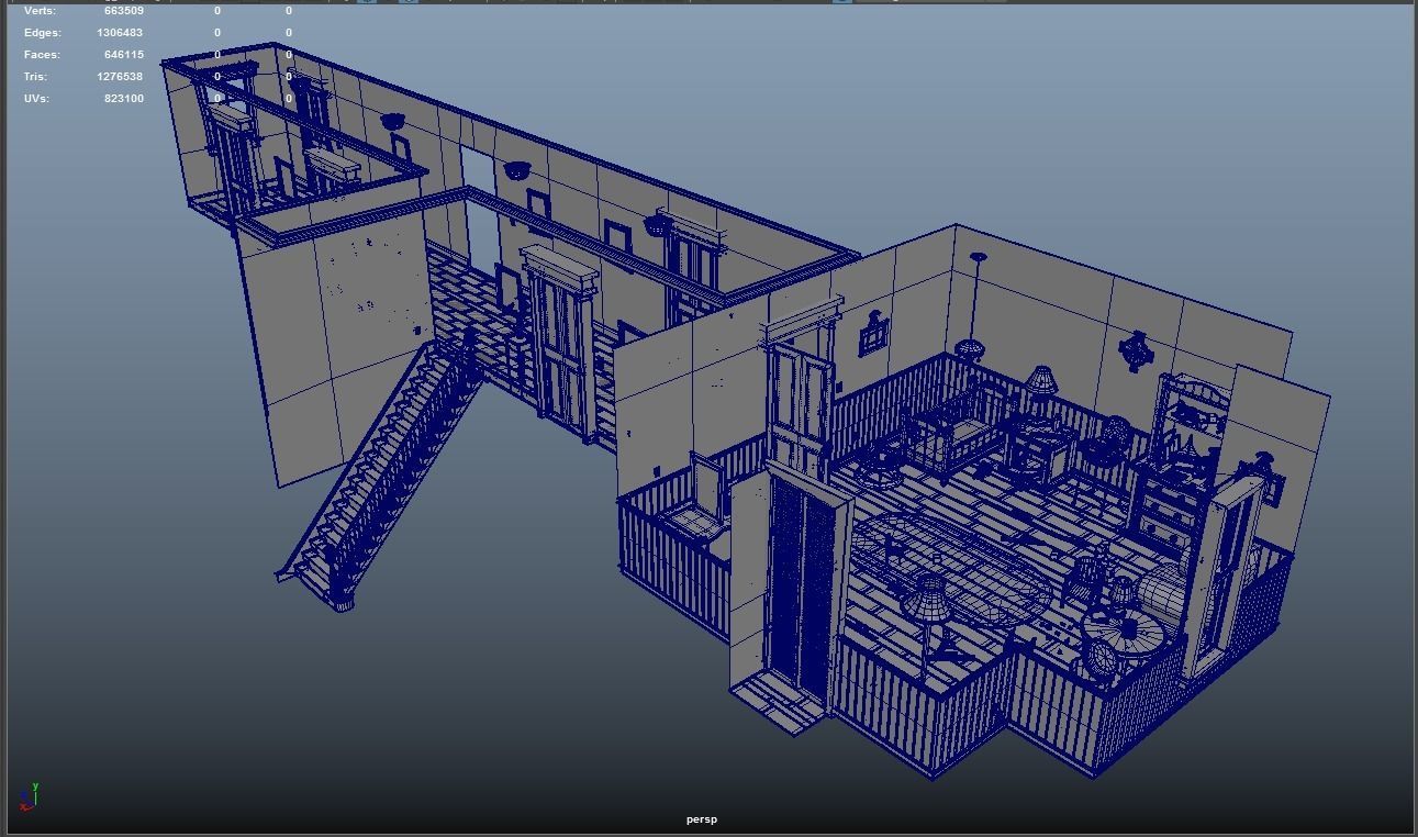 Cartoon Corridor Baby Room 3D model_15