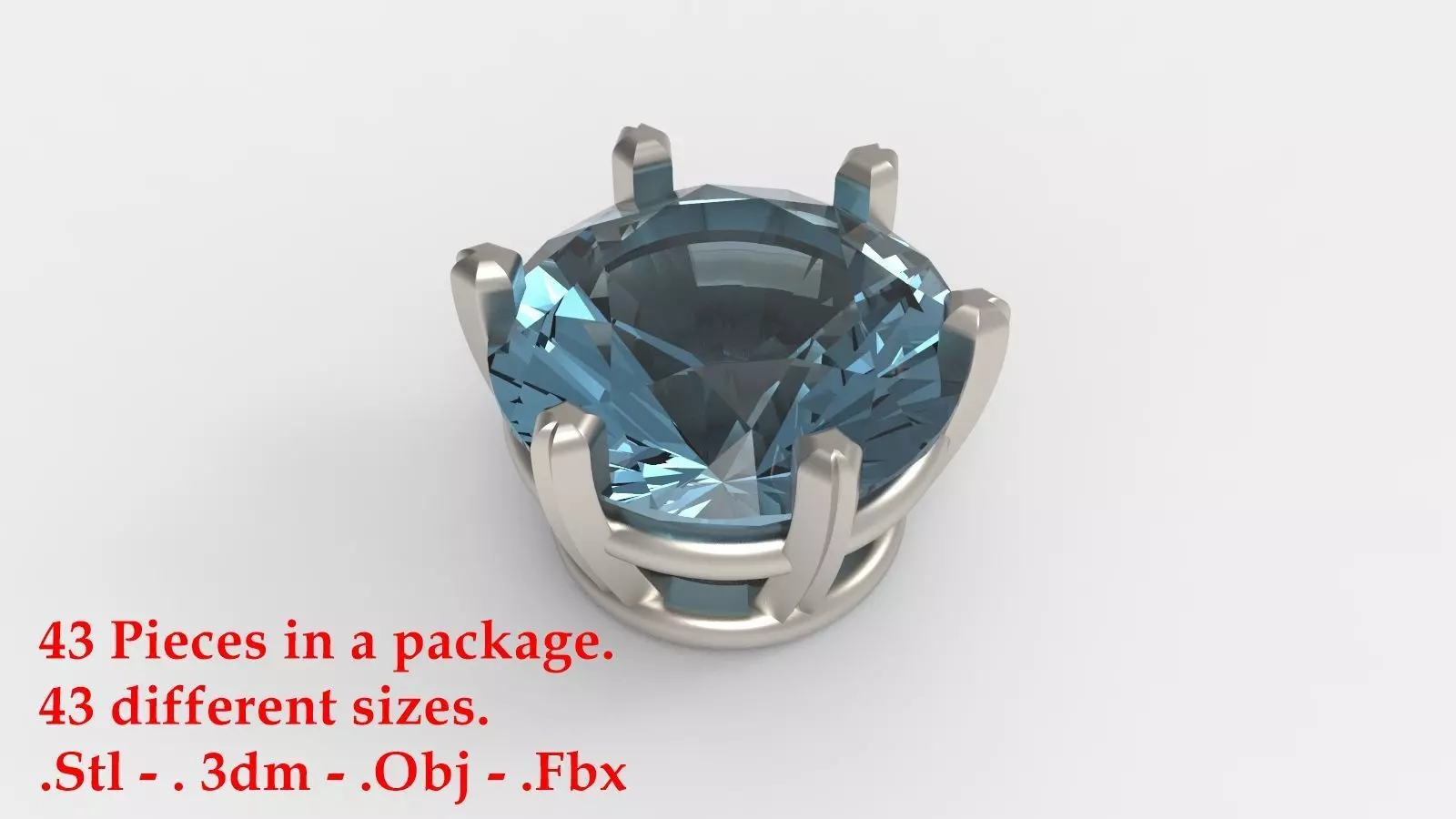 Jewelry Prong Head Set Package 255 3D print model_0