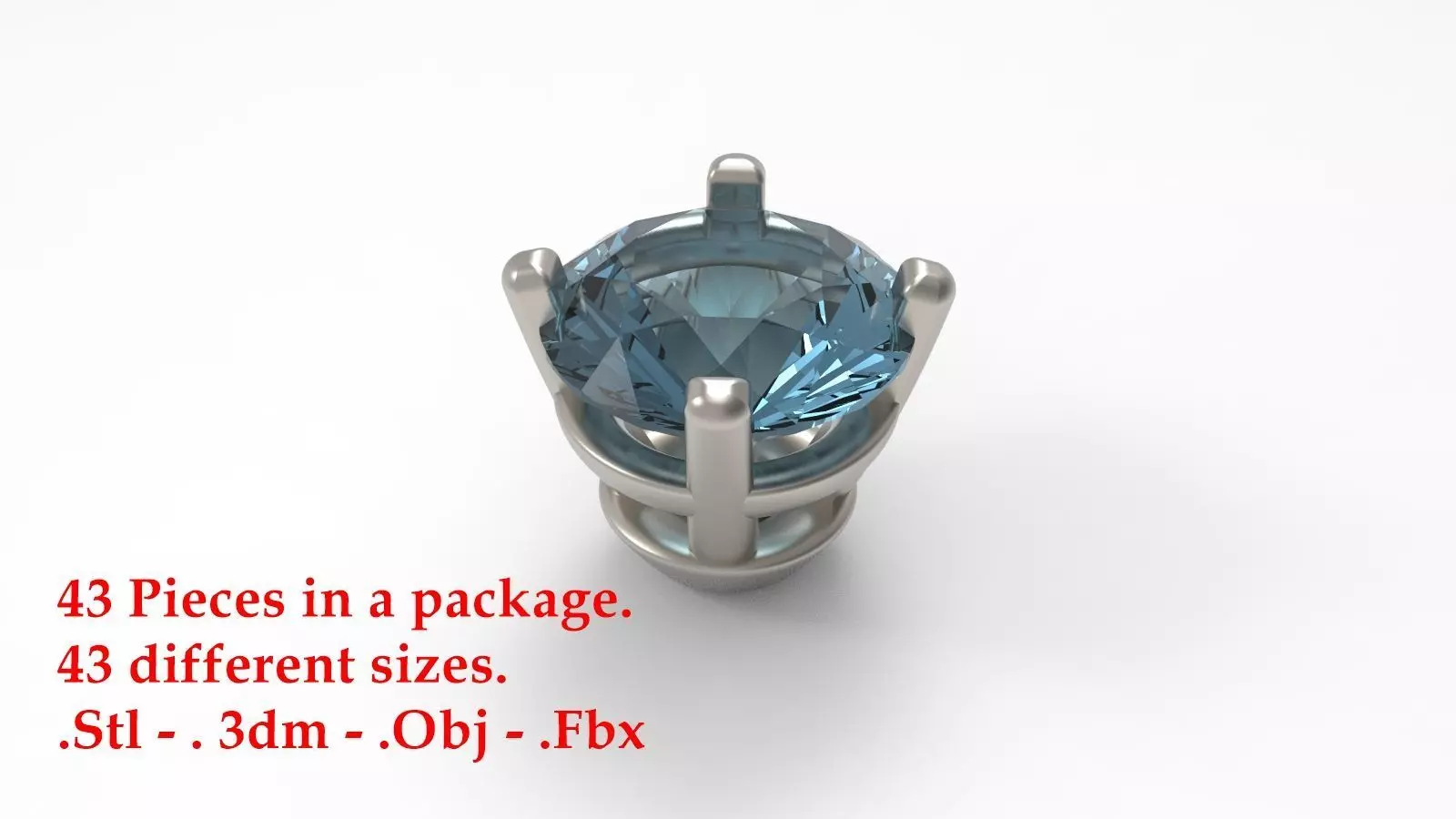 Jewelry Prong Head Set Package 263 3D print model_0