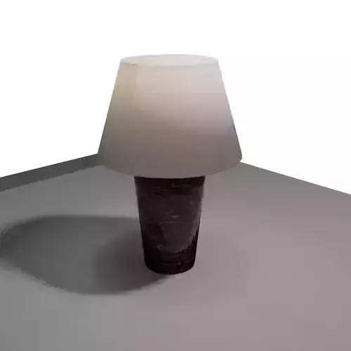 low poly Lamp marble table