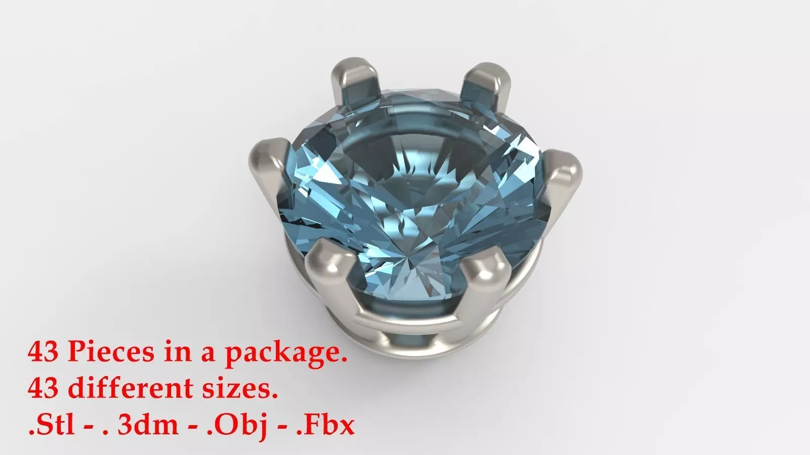 Jewelry Prong Head Set Package 264 3D print model_0