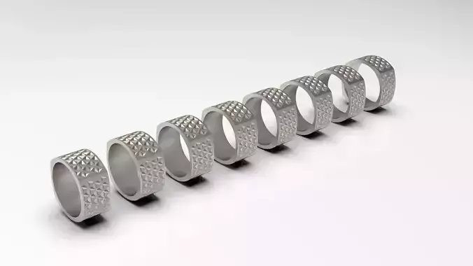 Square Band Rings in EU Size