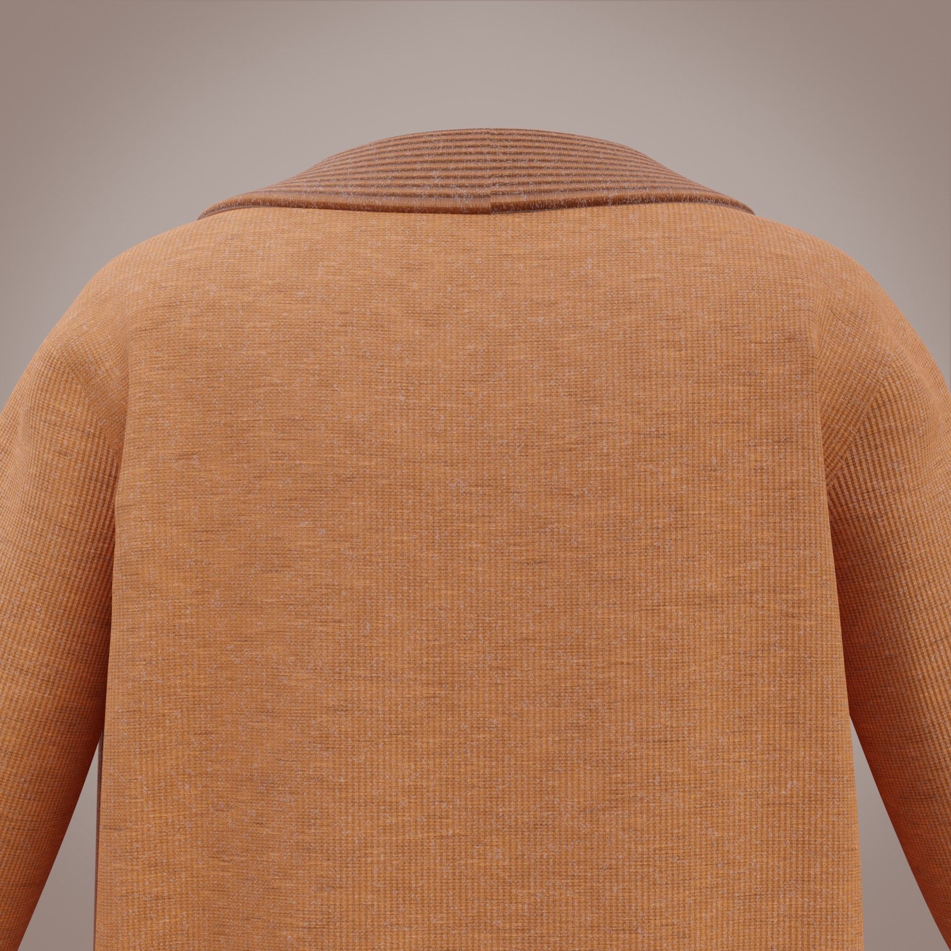 Knit Cardigan Sweater  Low-poly 3D model_7