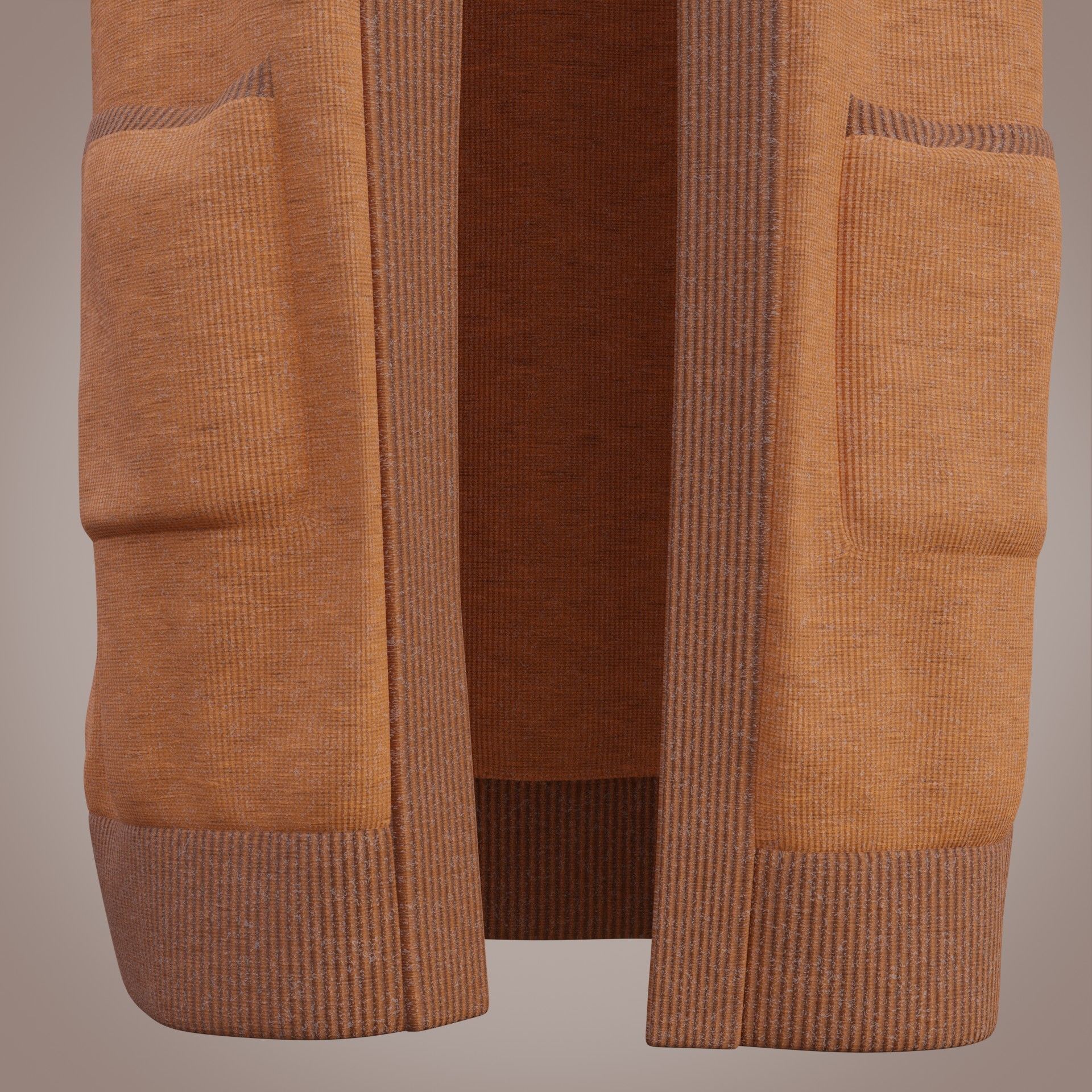 Knit Cardigan Sweater  Low-poly 3D model_3