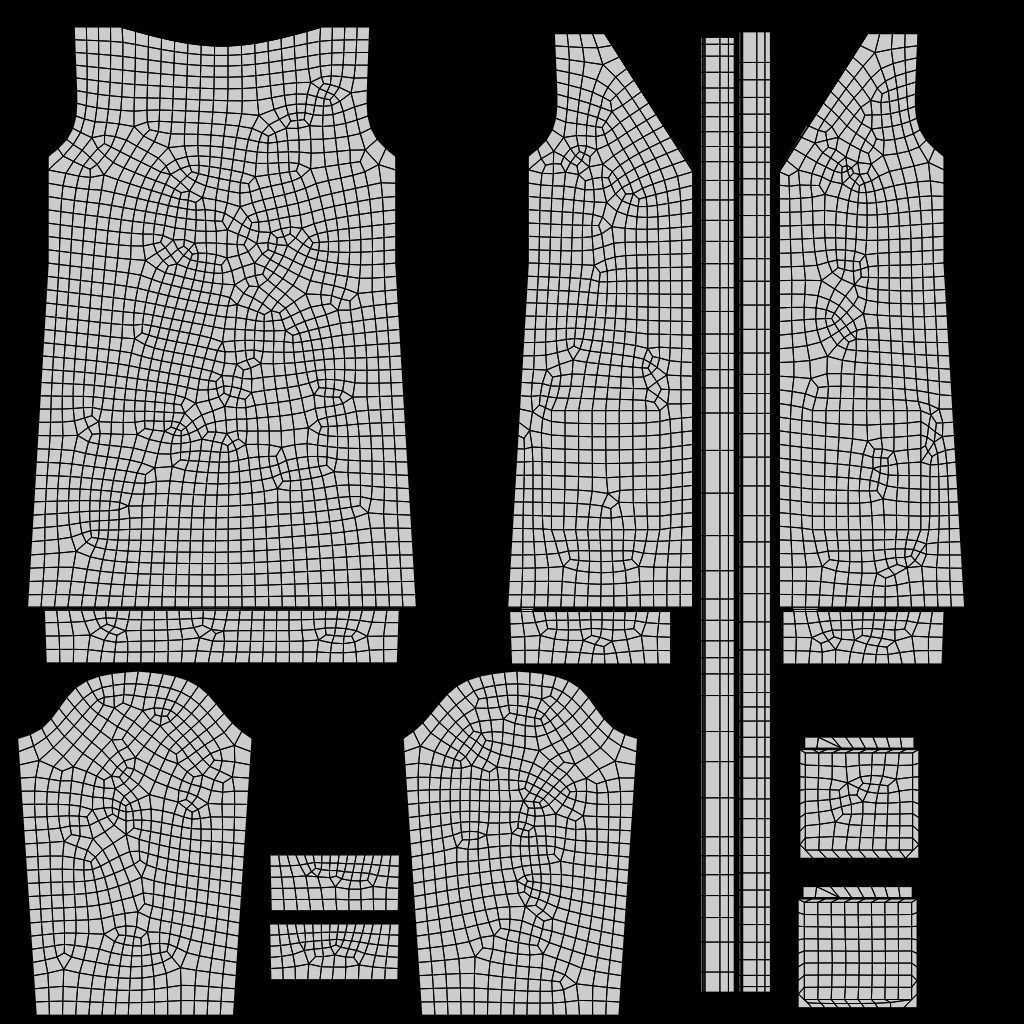 Knit Cardigan Sweater  Low-poly 3D model_29