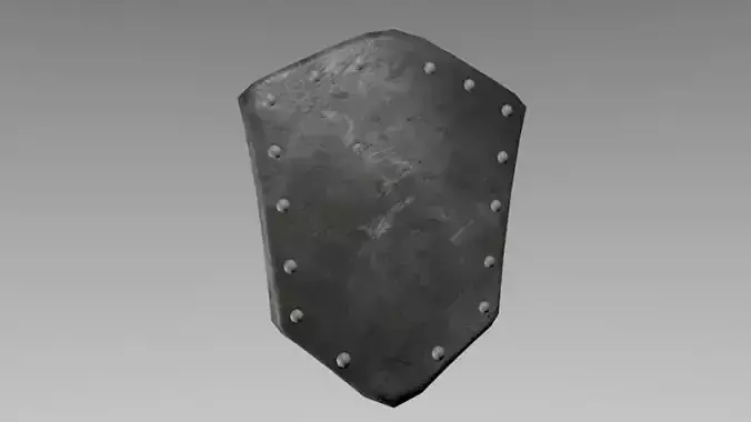 Steel Shield Low-poly 3D model