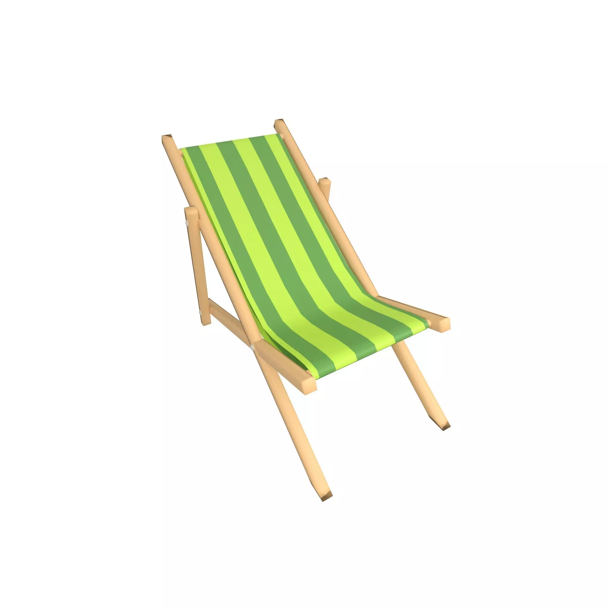 Beach Chair v1 001 Low-poly 3D model_0