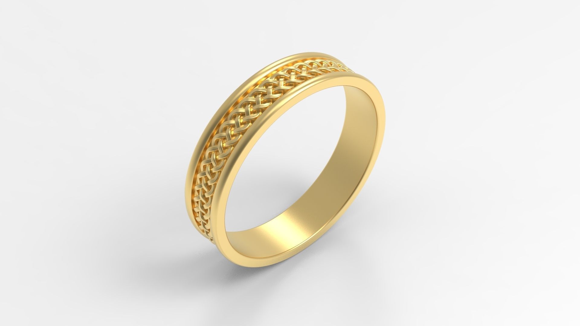 Celtic Band Ring in USA Size 3D print model_5