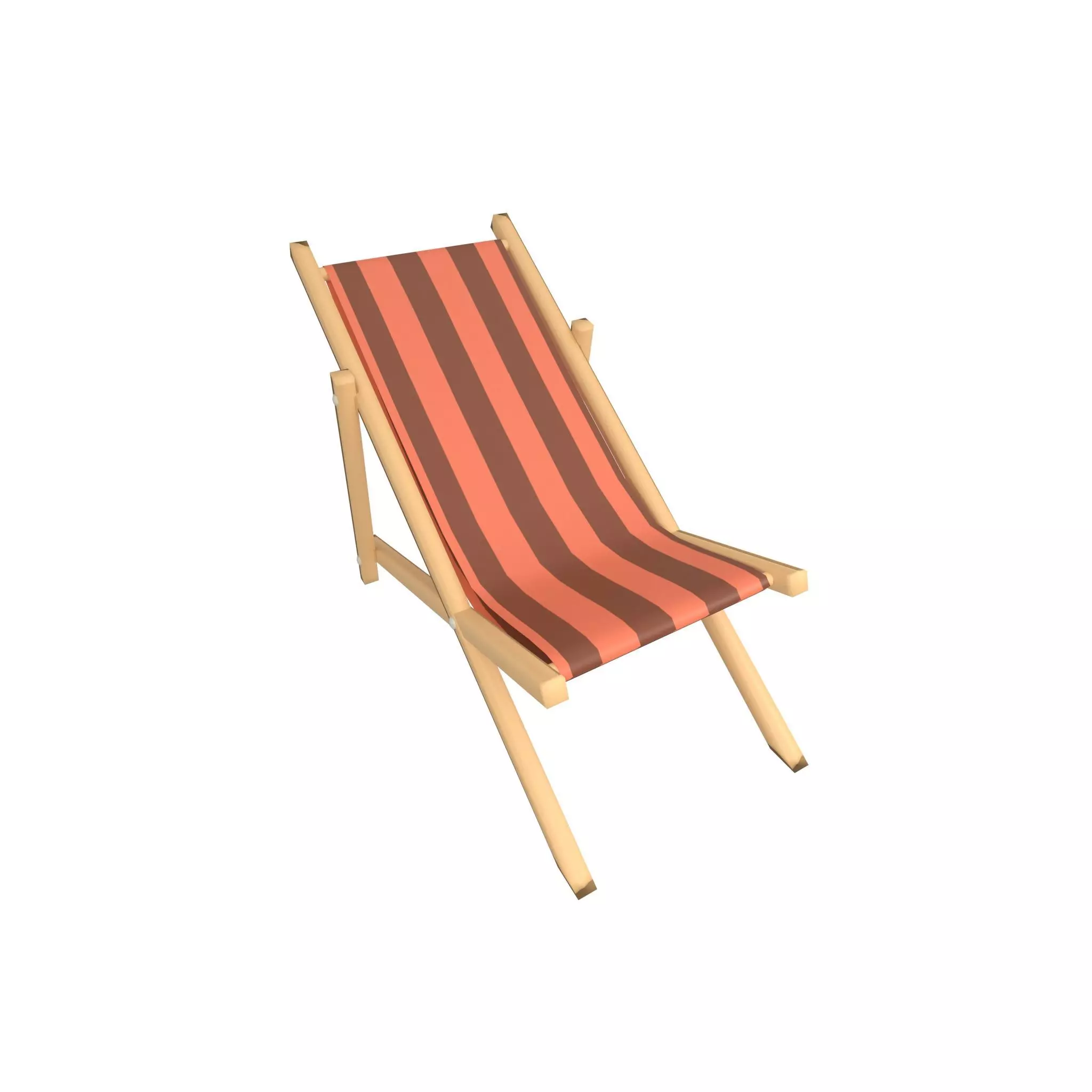 Beach Chair v1 005 Low-poly 3D model_0