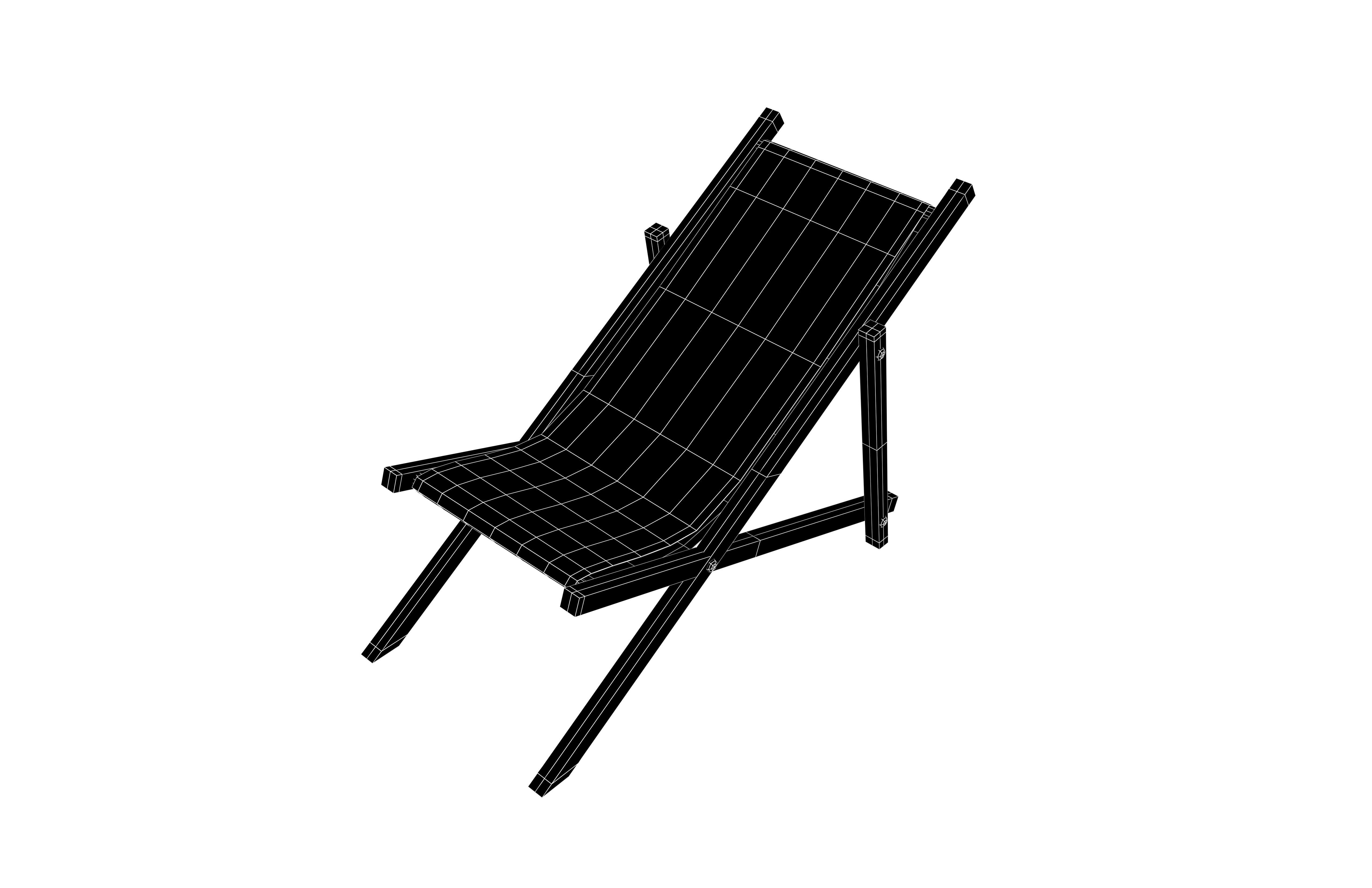 Beach Chair v1 005 Low-poly 3D model_6