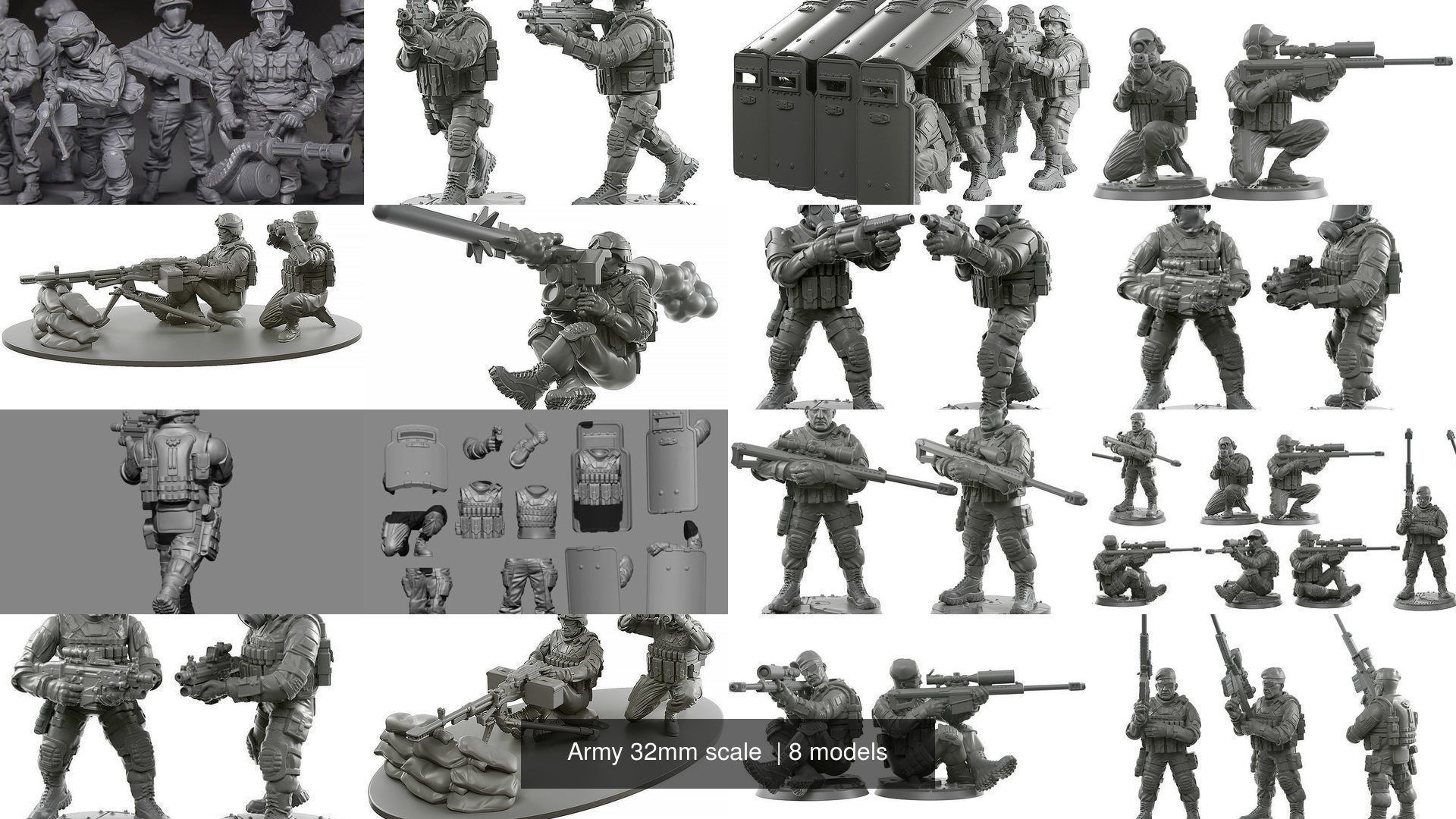 Army 32mm scale  3D Model Collection_2