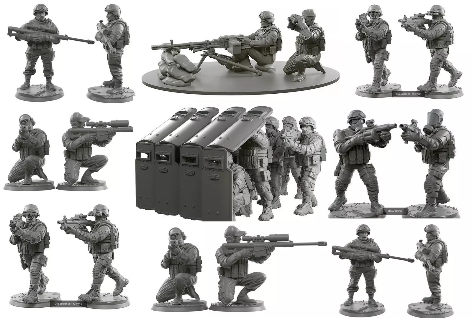 Army 32mm scale  3D Model Collection_0