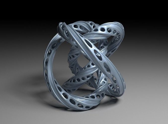 Torus spiral ring Free 3D model