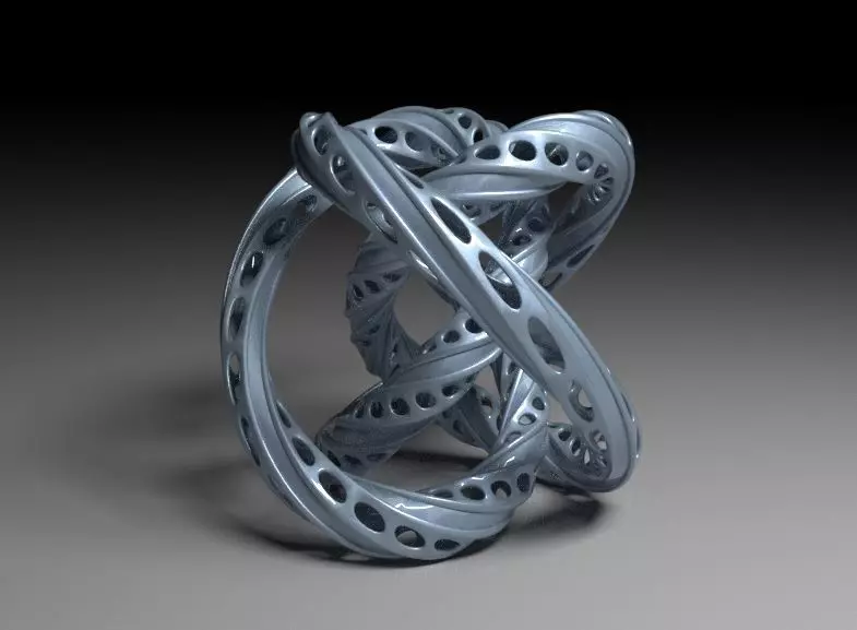 Torus spiral ring Free 3D model_0