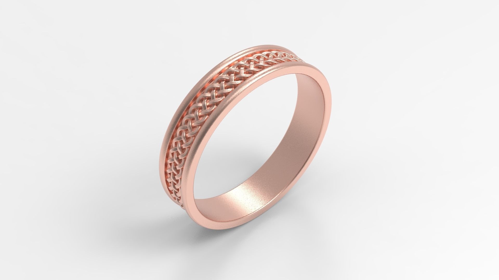 Celtic Band Ring in Eu Size 3D print model_3