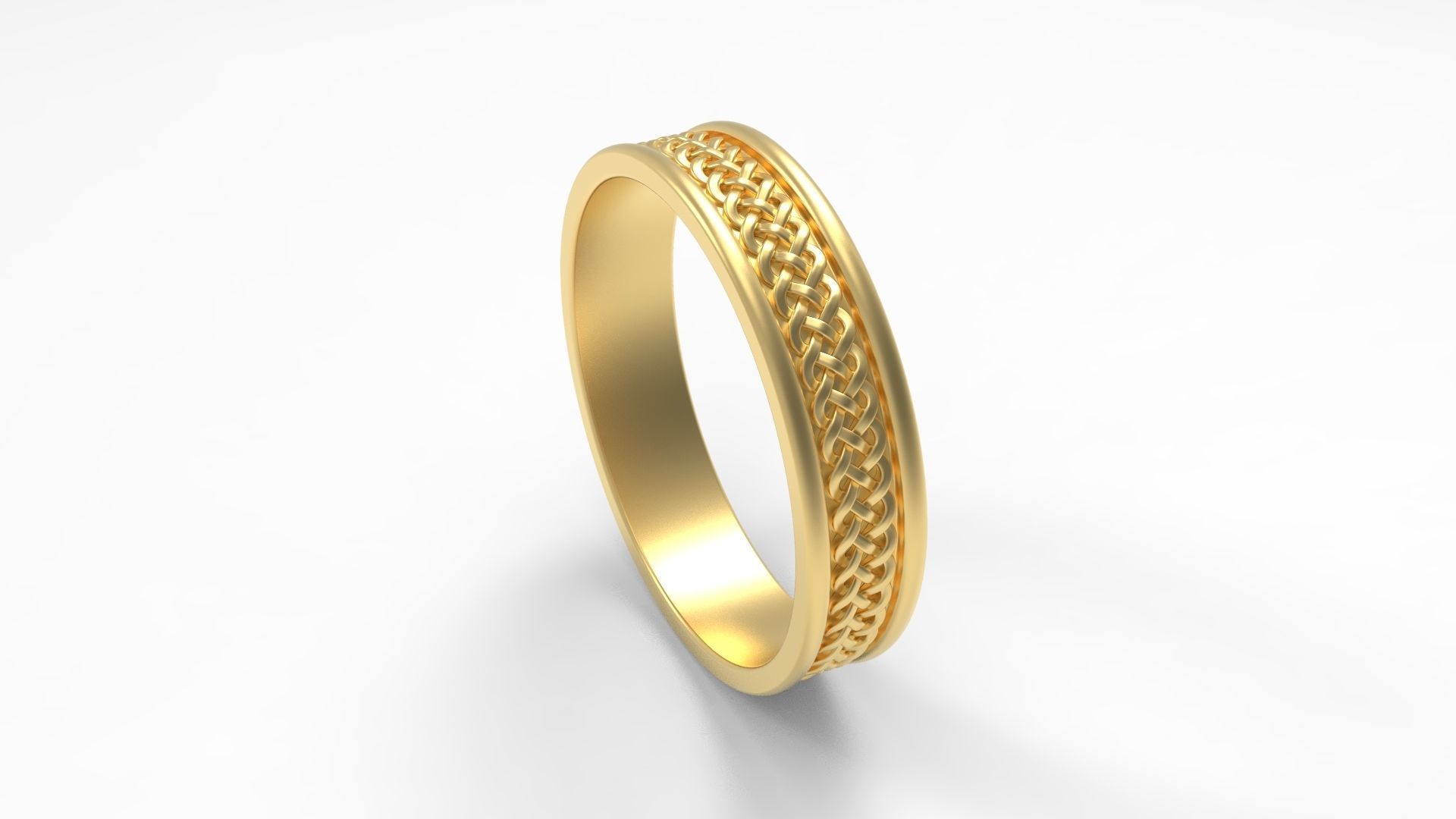 Celtic Band Ring in Eu Size 3D print model_1