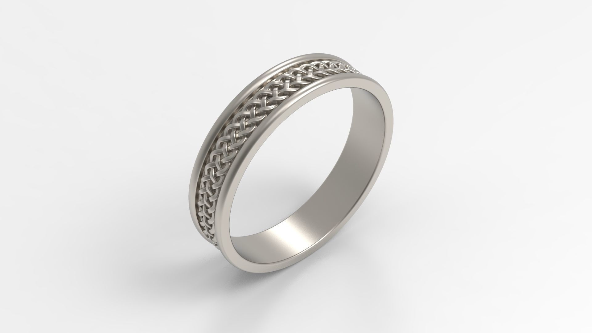 Celtic Band Ring in Eu Size 3D print model_4