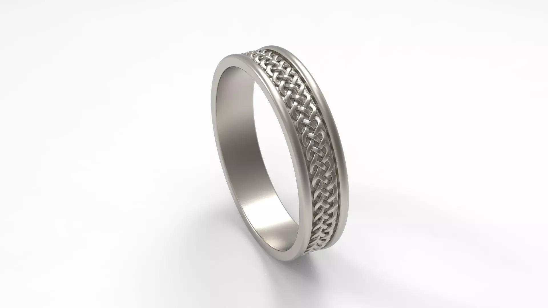 Celtic Band Ring in Eu Size 3D print model_0